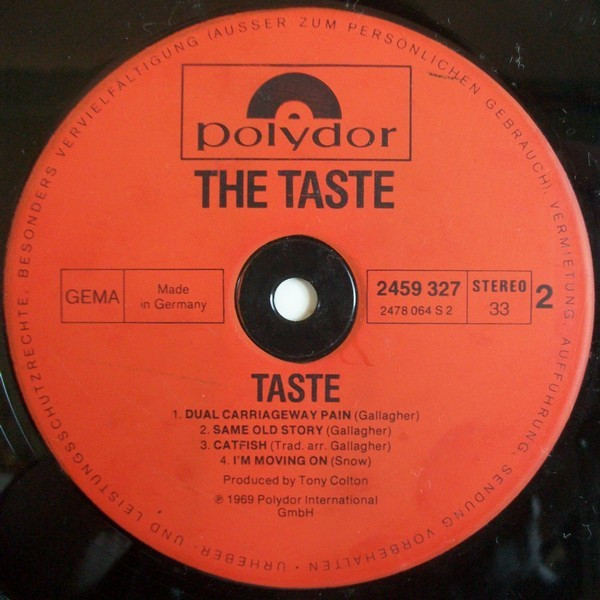 Taste (2) - Taste (LP, Album, RE, RP)
