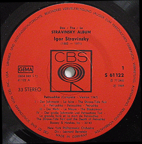 Igor Stravinsky, New York Philharmonic*, Leonard Bernstein - Das / The / Le Stravinsky Album (Petruschka / Der Feuervogel / Le Sacre Du Printemps)  (2xLP, Comp)