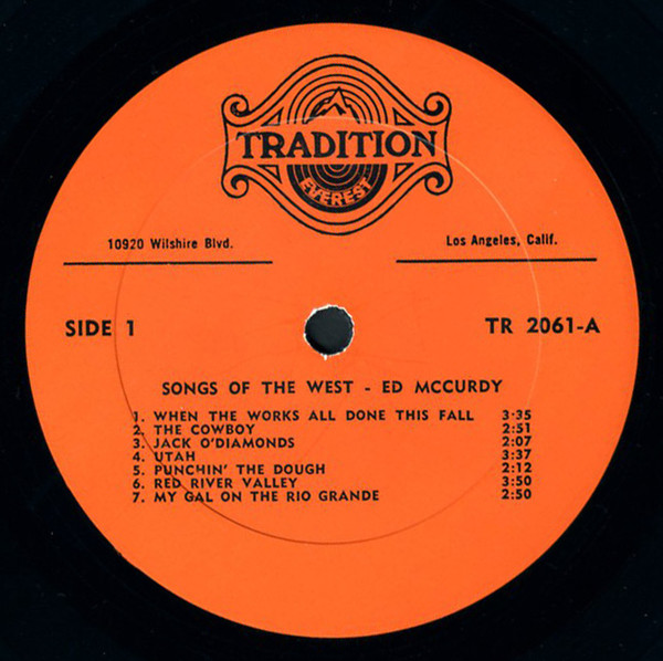 Ed McCurdy - Song Of The West (LP, Album)
