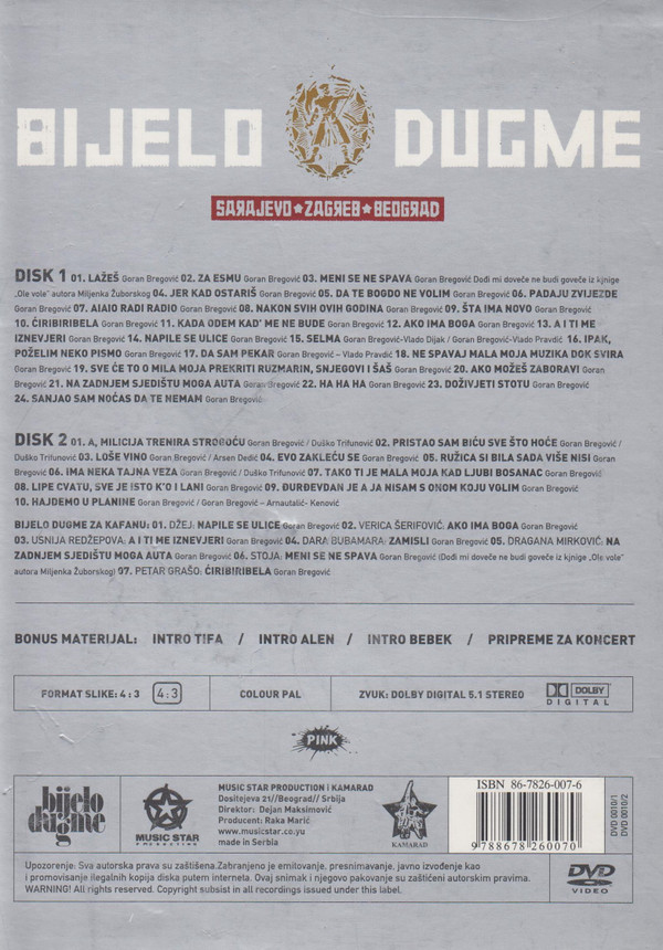 Bijelo Dugme - Turneja 2005 (Sarajevo Zagreb Beograd) (2xDVD-V, Comp)