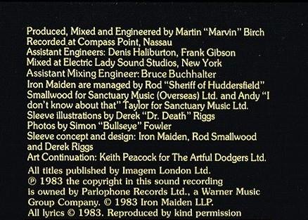 Iron Maiden - Piece Of Mind (LP, Album, RE, RM, 180)