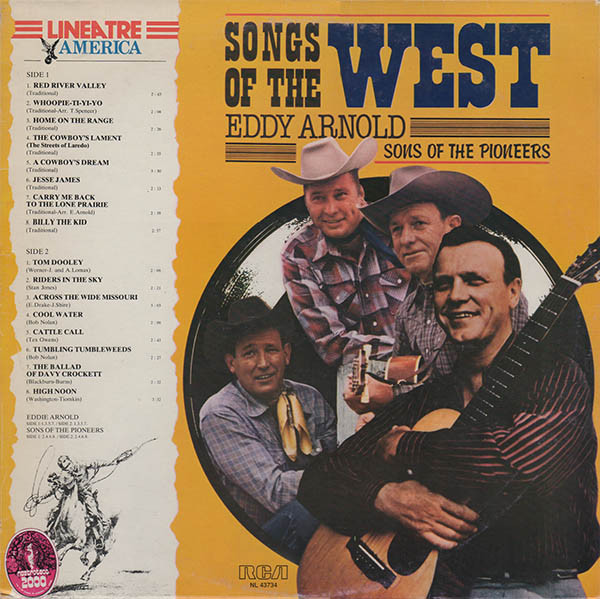 Eddy Arnold, The Sons Of The Pioneers - Songs Of The West (LP, Comp)