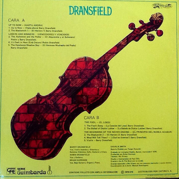 Dransfield - The Fiddler's Dream (El Sueño Del Violinista) (LP, Album)