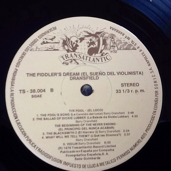 Dransfield - The Fiddler's Dream (El Sueño Del Violinista) (LP, Album)