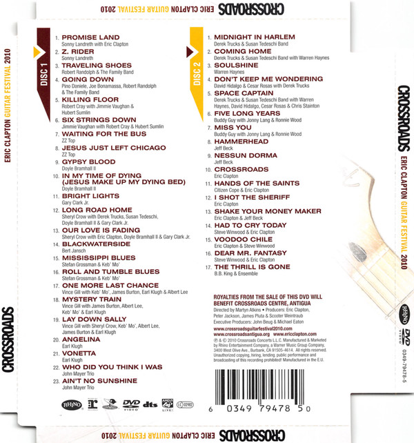 Various - Crossroads - Eric Clapton Guitar Festival 2010 (2xDVD-V, Multichannel, Cry)
