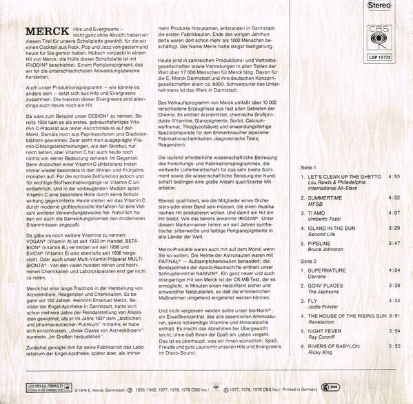Various - MERCK Präsentiert Hits und Evergreens Im Disco Sound (LP)
