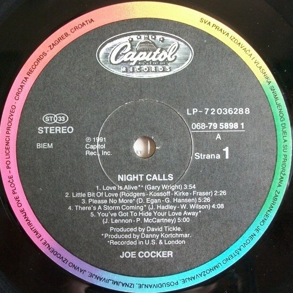 Joe Cocker - Night Calls (LP, Album)