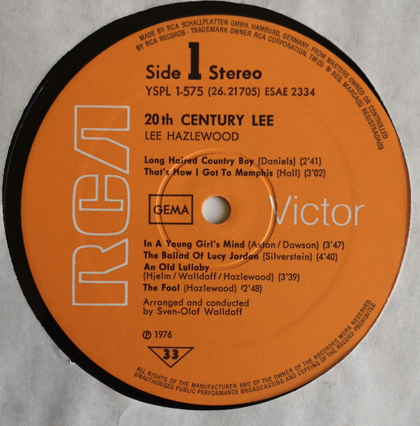 Lee Hazlewood - 20th Century Lee (LP, Album)