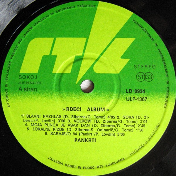 Pankrti - Rdeči Album (LP, Album)