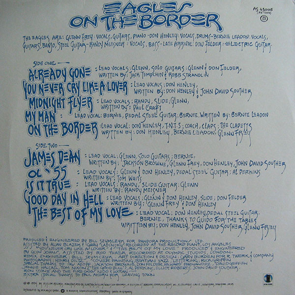 Eagles - On The Border (LP, Album)