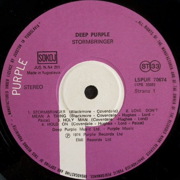 Deep Purple - Stormbringer (LP, Album, RE)