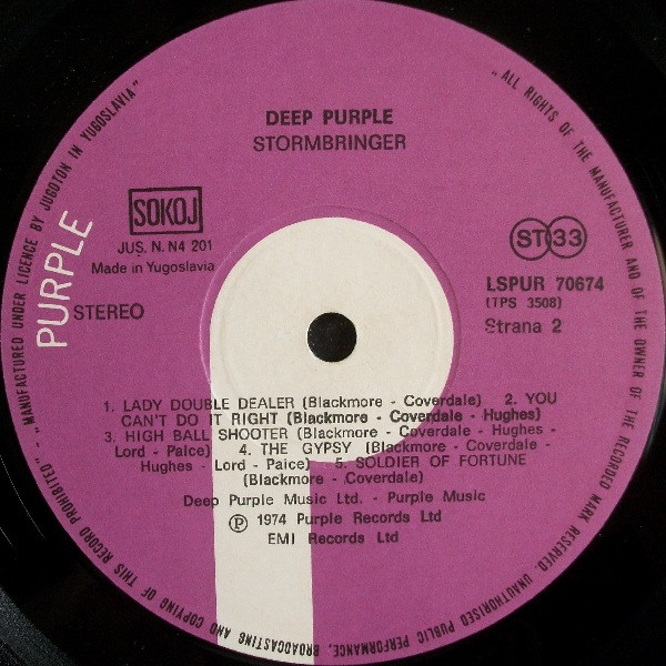 Deep Purple - Stormbringer (LP, Album, RE)