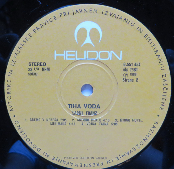 Lačni Franz - Tiha Voda (LP, Album)