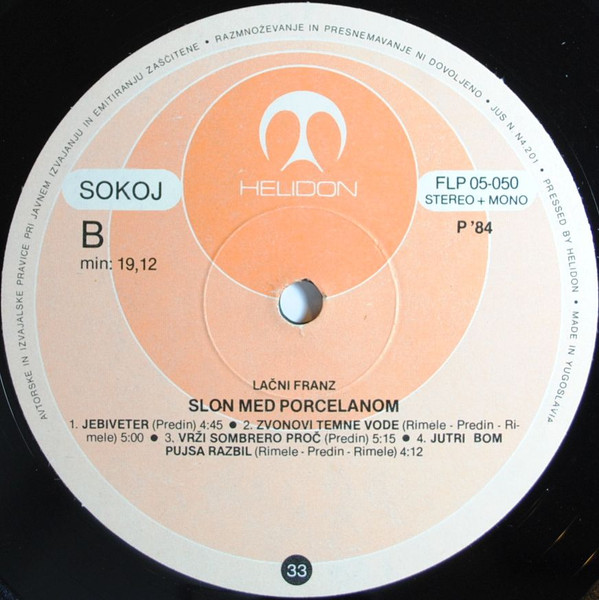 Lačni Franz - Slon Med Porcelanom (LP, Album)