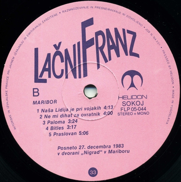Lačni Franz - Slišiš, Školjka Poje Ti (LP, Album, Gat)