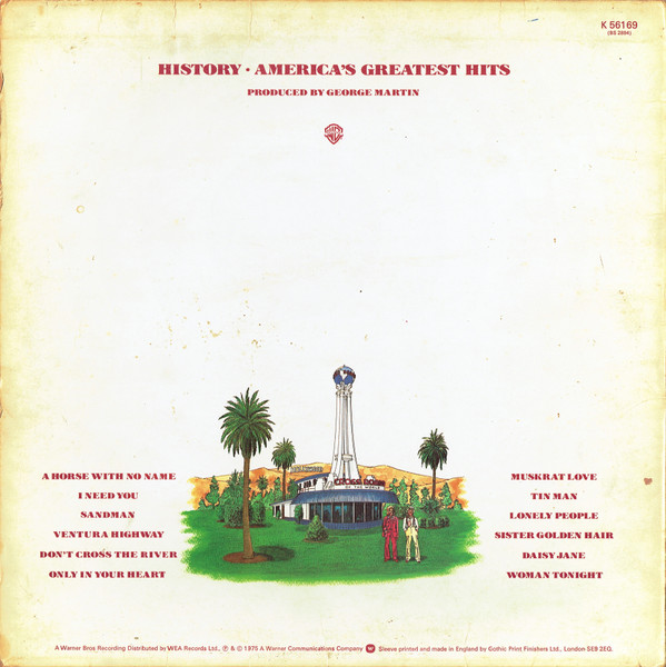 America (2) - History (America's Greatest Hits) (LP, Comp)