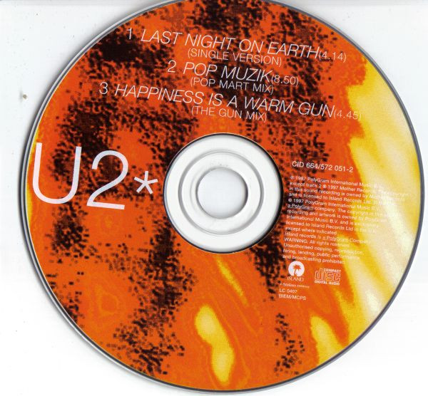 U2 - Last Night On Earth (CD, Single)