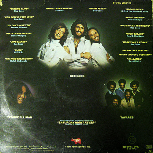 Various - Saturday Night Fever (The Original Movie Sound Track) (2xLP, Album, Comp)